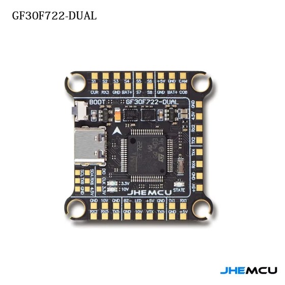 Hot Sales JHEMCU GF30F722 Dual F722 Flight Controller With Double BEC and Double Gyro for RC Drone 3-6S 30.5*30.5mm
